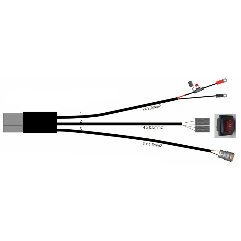 LED Kabelsatz für 1x X-Type Fernscheinwerfer