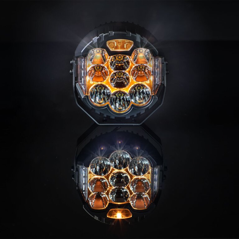 7 Fernscheinwerfer Rave-X mit BACKLIGHT orange