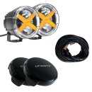 Bundle: 2x X-Type 5-Inch AMBER + Wiring Harness + Cover...