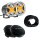 Bundle: 2x X-Type 5-Inch AMBER + Wiring Harness + Cover black