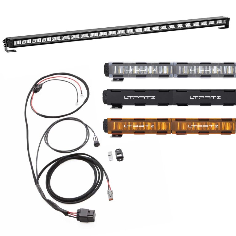 Spar-Set: 1x Flat-X 44 Zoll Lightbar + Kabelsatz + Abdeckkappen