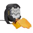 Spar-Set: 2x RAVE-X 7 Zoll WHITE + Kabelsatz + Abdeckkappen AMBER