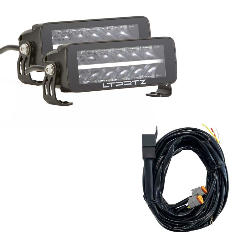 Value Set: 2x TRX 3.0 7 inch Driving Light Bars + Wiring Harness (4-Pin)