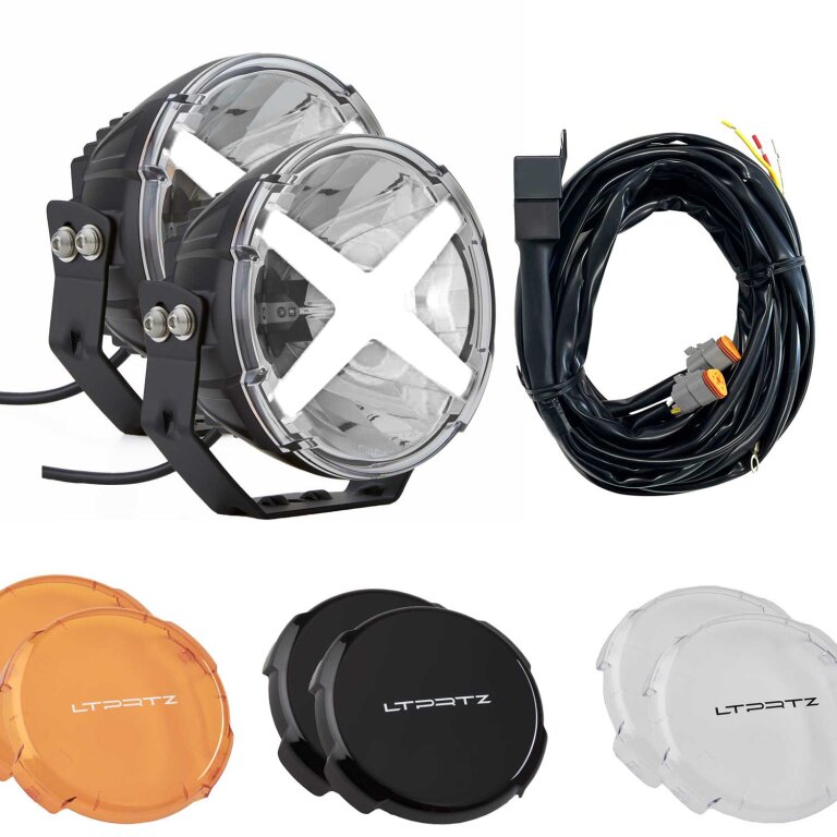 Value Set: 2x X-Type 7 Inch + Wiring Harness + Protective Covers