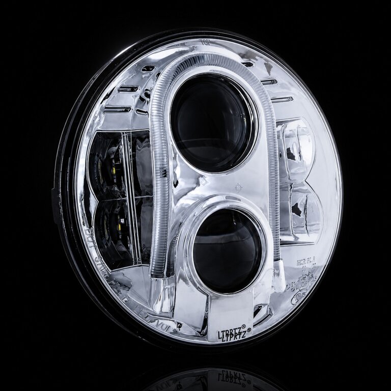 ltprtz® 7" led front headlight 2.0 for jeep ece chrome