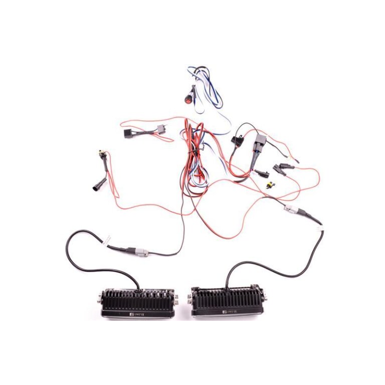 LED Kabelsatz Anschluss fr 2 Fernlicht Zusatz Fernscheinwerfer